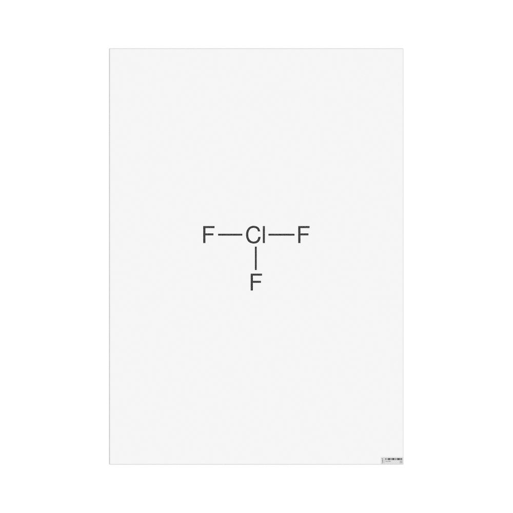 Masleff Chlorine Trifluoride Molecule Poster, 2D Structure, image 1 of 1